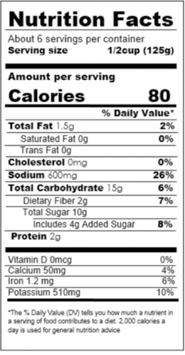 Nutrition Information