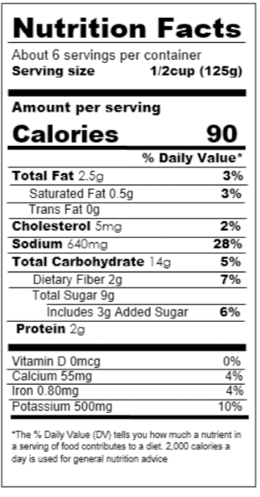 Nutrition Information