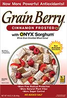 Grain Berry® Cinnamon Frosted Shredded Wheat with ONYX Sorghum - Click Here for More Information 